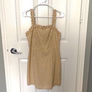 Lost +Wander- Checkered mini dress